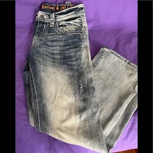 Mens Rock Revival Jeans